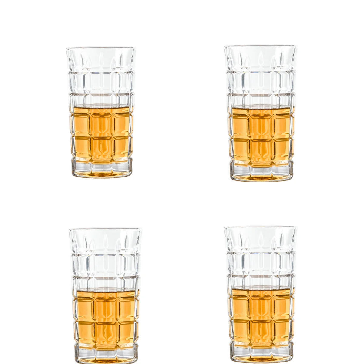 NOVARE 4pcs 11.5oz Highball Glass Premium Whiskey Glass Drink Cup Party Supplies Suitable for Gift Giving