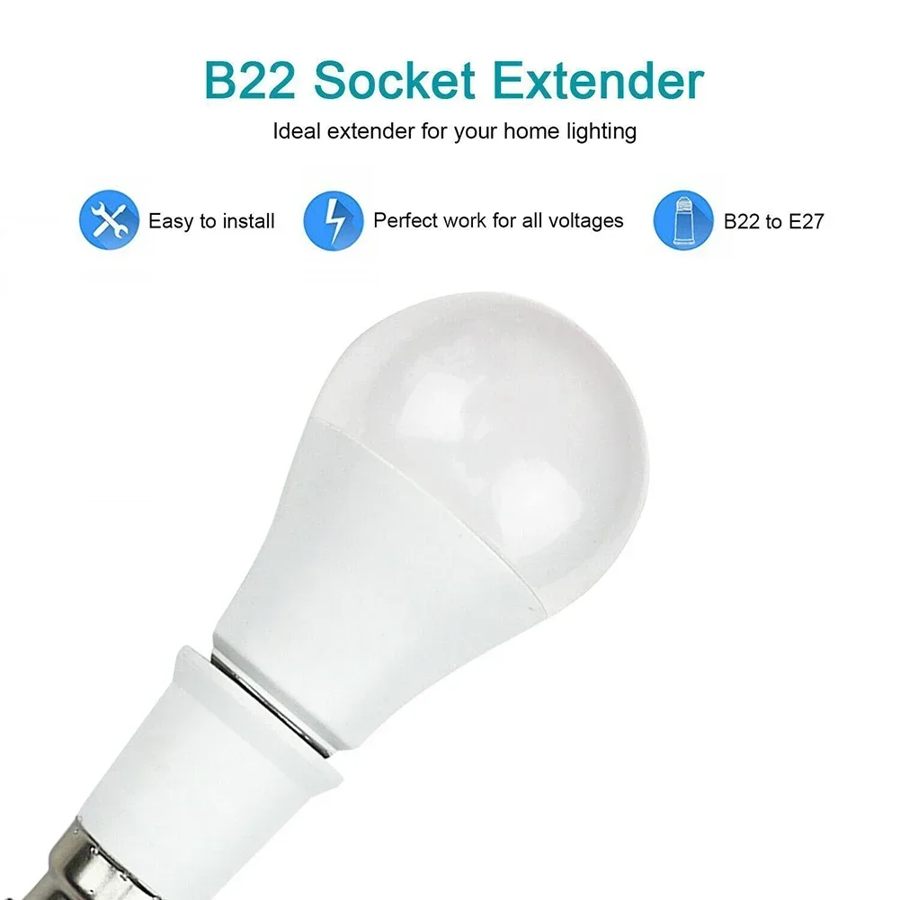 B22 To E27 Adapter 4pcs Edison Screw Light Bulb Adaptor Converter LED Lamp Holder Conversion Bulb Base Lighting Accessories lamp holder converter