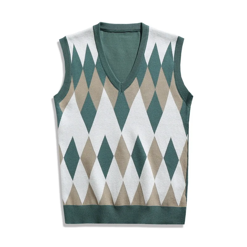Description Picture 4 of item2023 Autumn New Men's V-neck Tank Top Vest Knitted Shirt Horse Clip Sweater