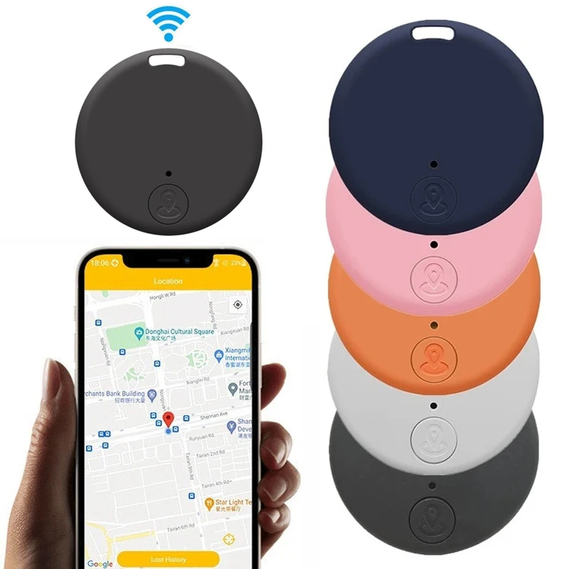Mini GPS Tracking Device Tag Key Child Finder Dog Pet Tracker Location Bluetooth Tracker Smart Vehicle Anti-lost Device