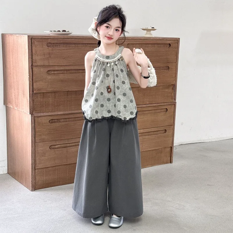 Vestiti Ragazza da 10 a 12 anni Set per bambini Adolescenti Vestito per bambini per ragazze Abiti per adolescenti carini Junior Top Bottom Little Outdoor - immagine 4