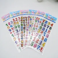 10 Sheets Letters Numbers 3D Puffy Stickers English Alphabet Birthday Festival Gift for Adult Boy Girl Scrapbook Decoration 3
