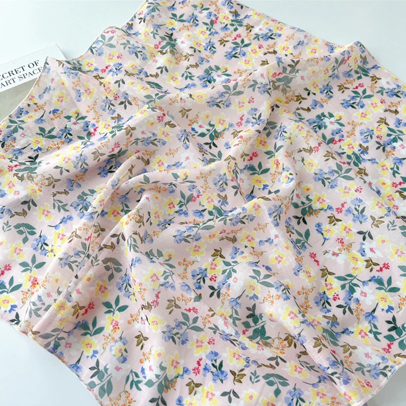 Cotton Linen Shawl Square Scarf Women Floral Print Hijabs Ladies Bandanas Wraps Sunscreen Head Scarf Wraps Scarves Neckerchief 4