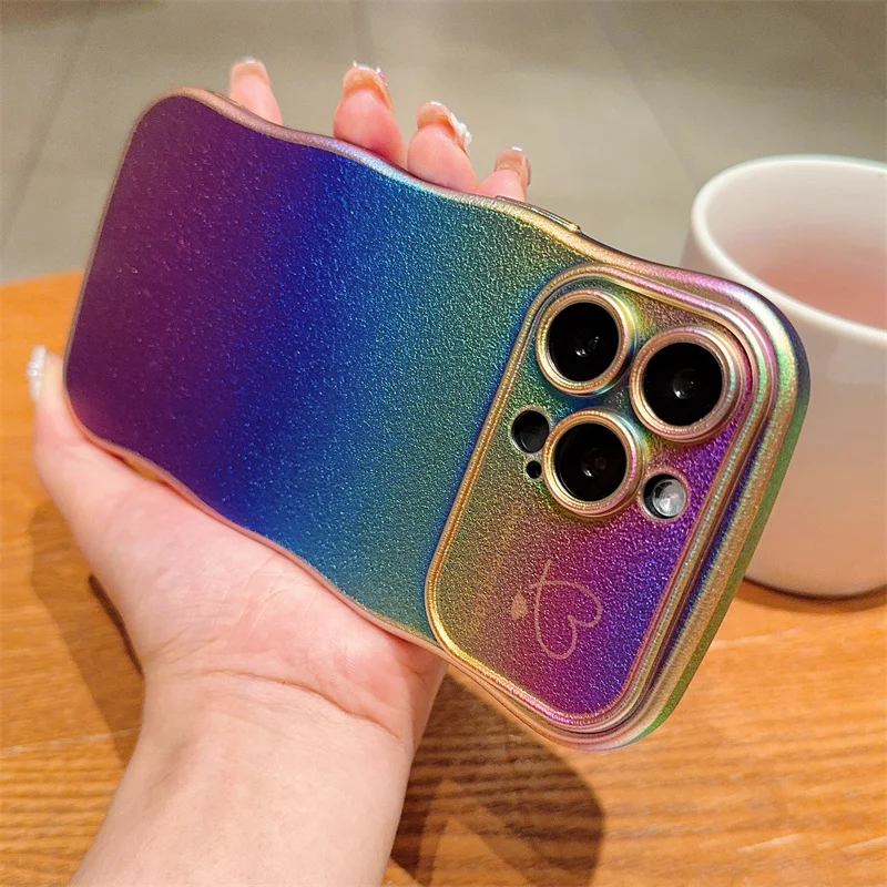 Coque de protection pour appareil photo en forme de cœur avec liquide pailleté de luxe pour iPhone 11 12 13 14 15 16 Plus Pro Max_voghion.com