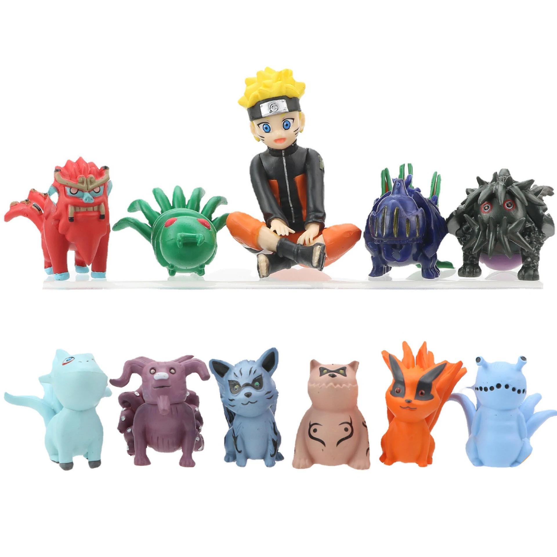 11pcs/set Naruto Shippuden Uzumaki Naruto & Bijuu Mini PVC Figure Toy New In Box 11pcs/set Naruto Shippuden Uzumaki Naruto & Bijuu Mini PVC Figure Toy New In Box