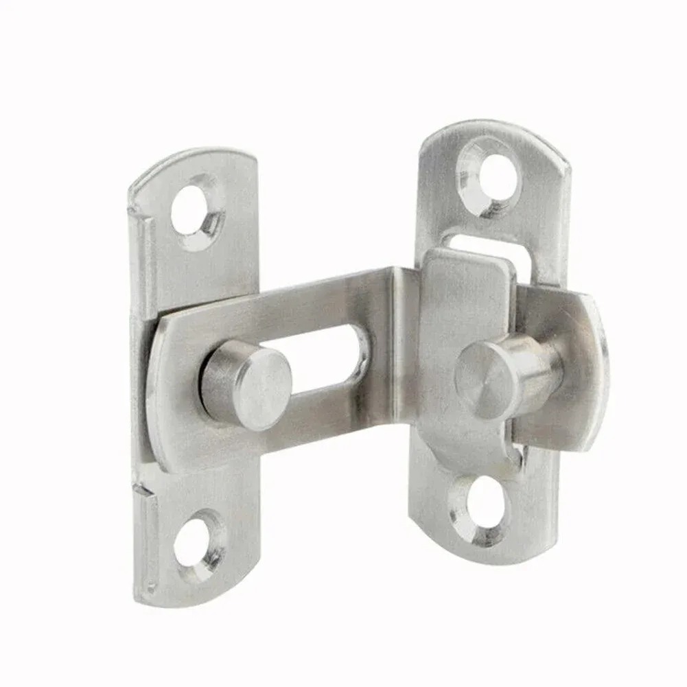 Door Lock 3Inch 90Degree Right Angle Door Latch Buckle Hasp Sliding Lock Barrel Bolt Hardware Safety Bolt