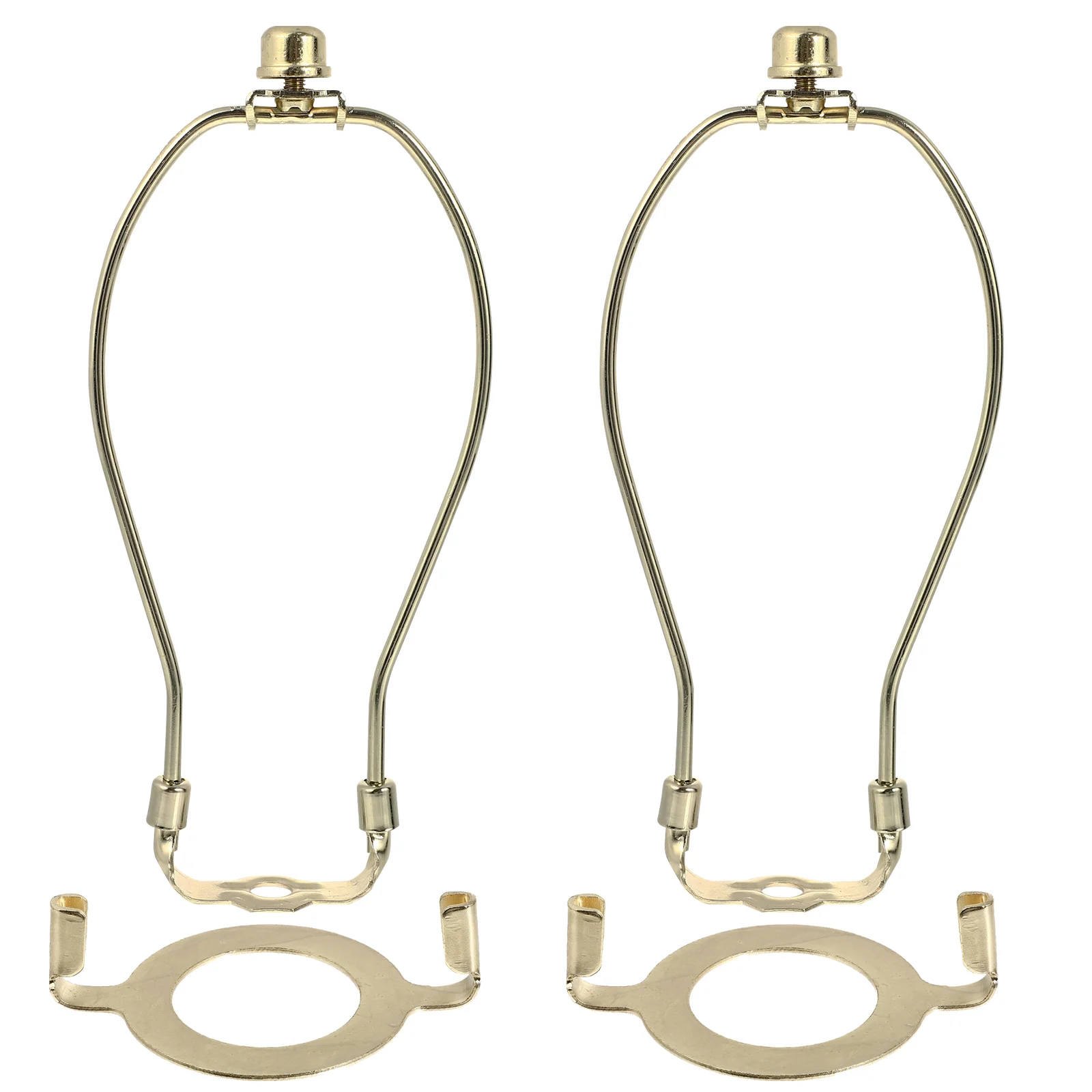 

2pcs Cast Iron Lamp Shade Harp Holder Floor Lamp Shade Bracket Desk Lamp Supplies