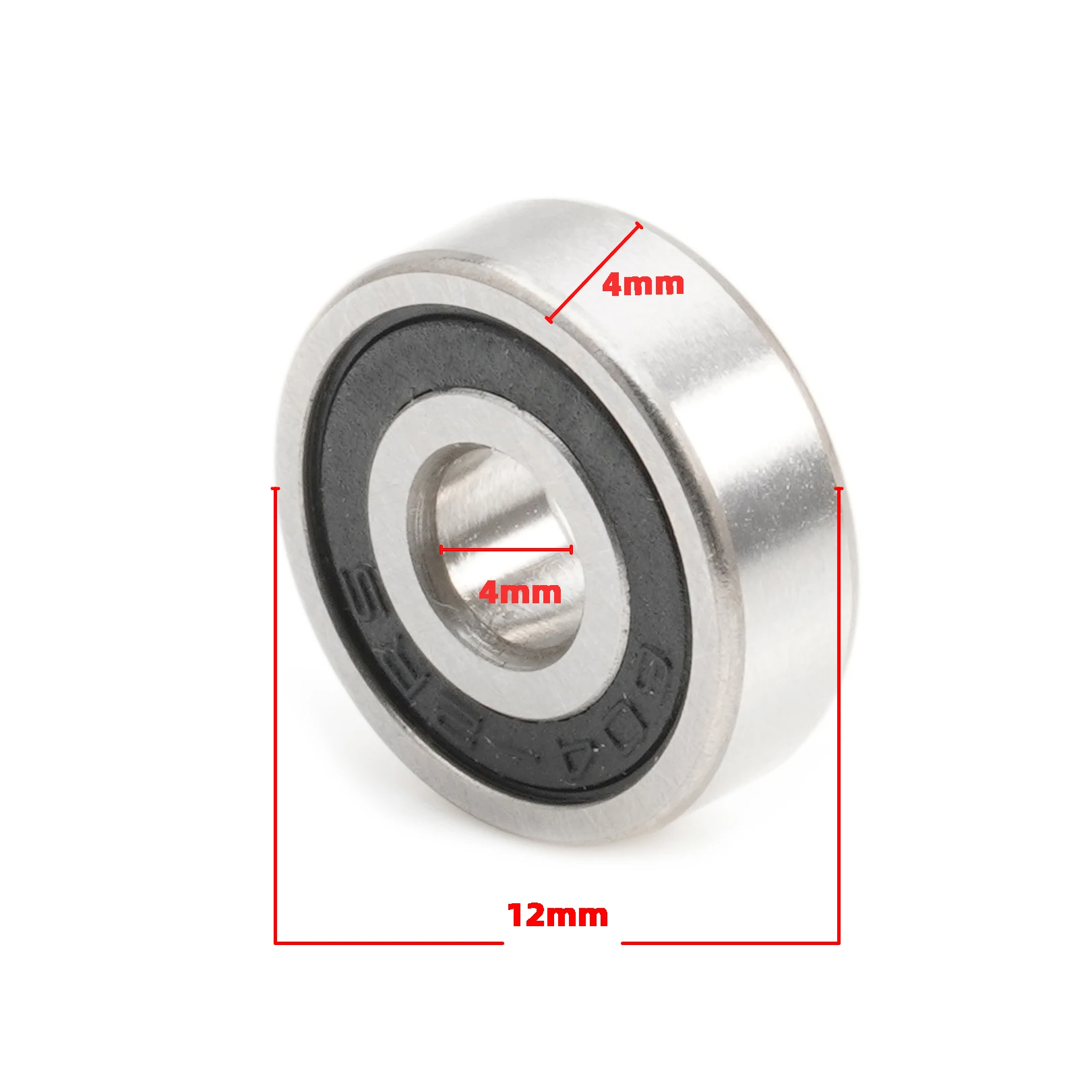 10PC 604RS Bearing ABEC-1 10PCS 4x12x4 mm Miniature 604 2RS Steel Roller Skate Scooter Parts Miniature Deep Groove Ball Bearing