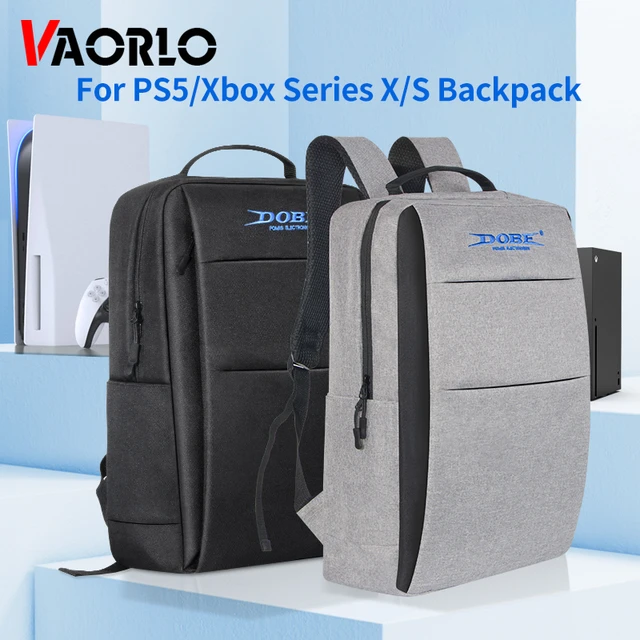 For Sony PS5 Game Console Portable Travel Carrying Bag Shockproof Zipper  Backpack - Grey Wholesale