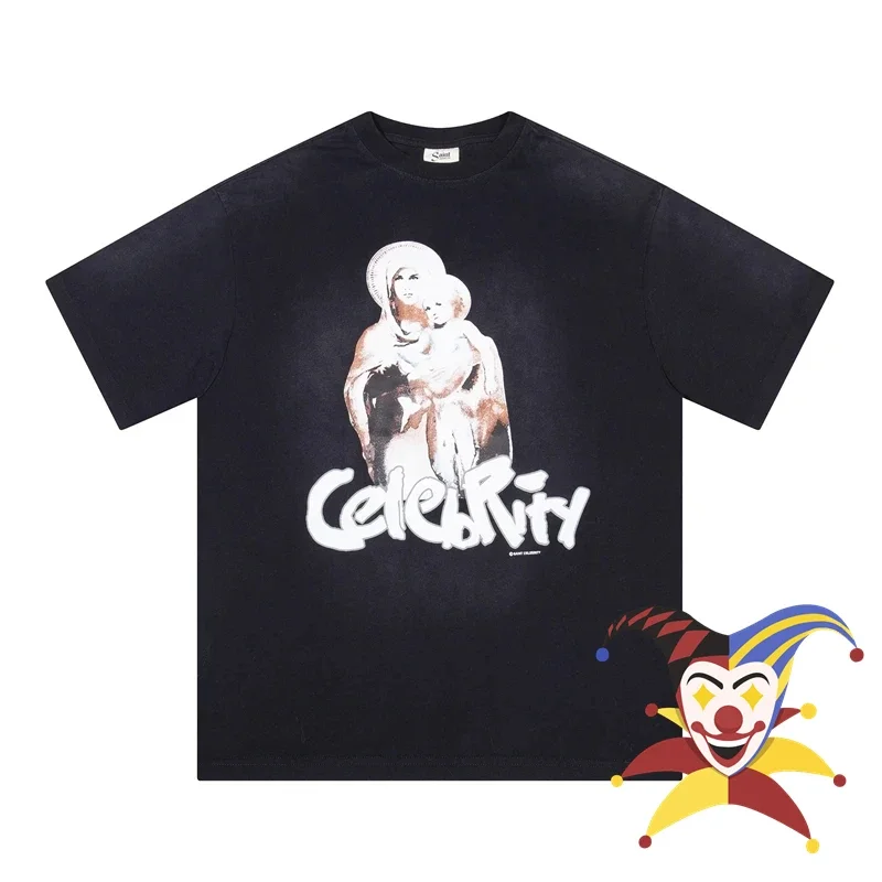 

SAINT MICHAEL T-Shirt Men Women Cotton Tee Top Washed T Shirt With Tag