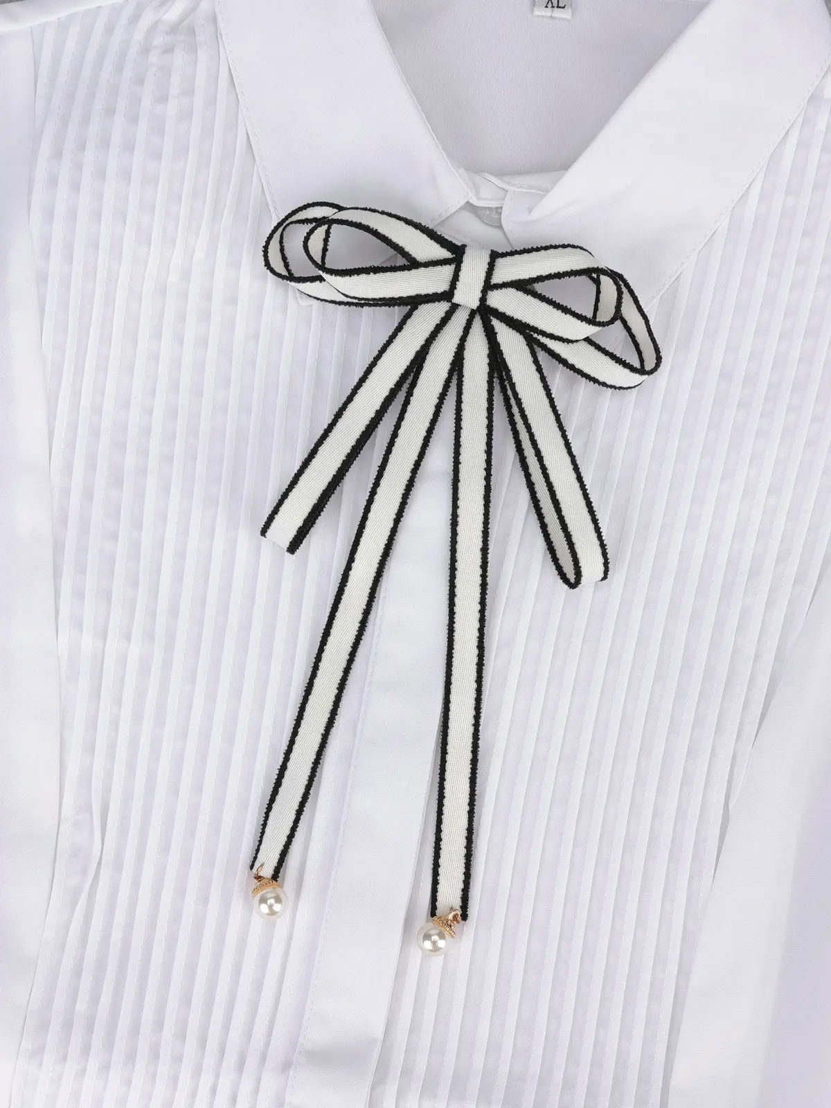 Women Vintage Elegant Men Boys Neck Tie Brooch Imitation Pearl Jewelry Ribbon Bow Tie Corsage Shirts Collar Clothes Accessorries bow tie