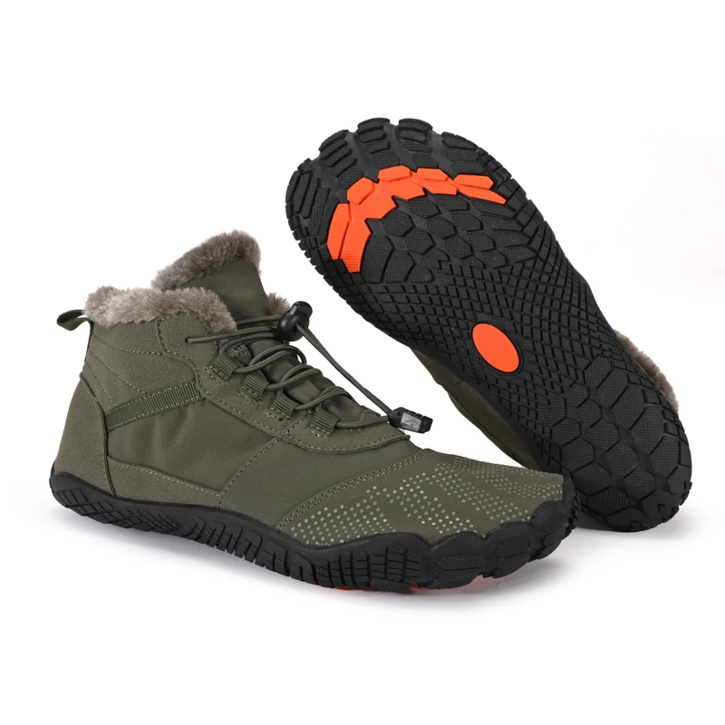 Winter Keep Warm Boots for Men Women Snow Boots Ankle Barefoot Shoes Outdoor Casual Work Shoes Anti-Slip For Trekking Climbing - 6