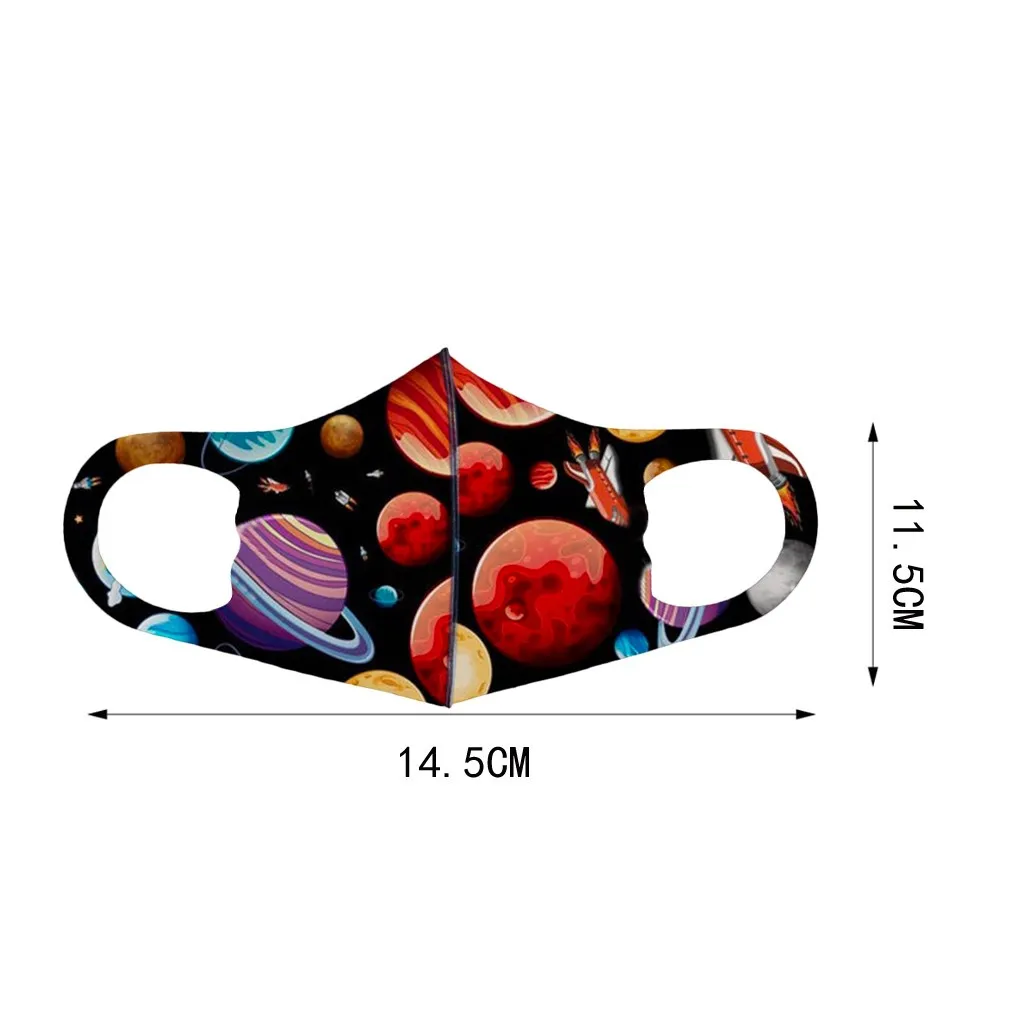 1PC Children's Windproof Reusable Printed Face Mask