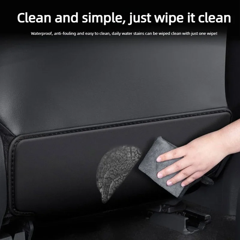 Premium Leather Car Seat Back Protector - Anti-Kick & Scratch-Resistant Mat