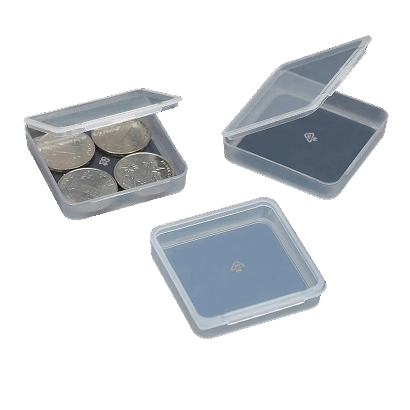 

Fish Hook Storage Box with Magnet Buckle Powder Accessory Jewelry Tool Screw Sample Translucent Square Plastic Case Z5412