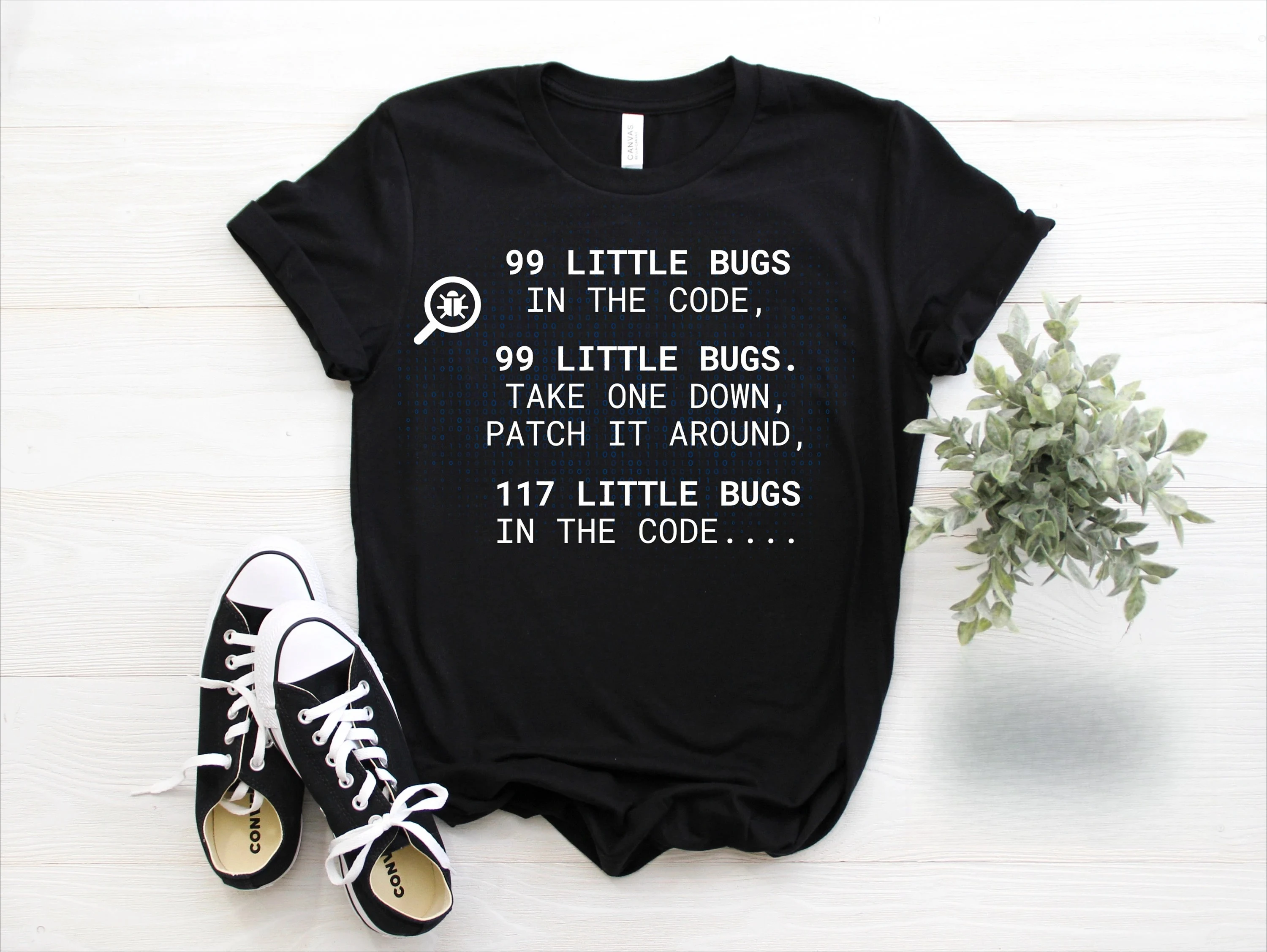 99 Little Bugs In The Code Programming Coding Funny Tee Web Developer ...