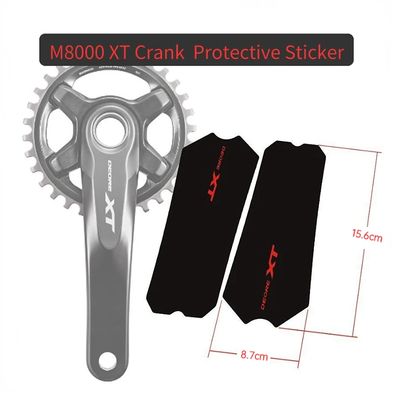 

M8000 XT Crank Sticker MTB Bicycle Crankset Protective Decals Road Bike Repair Scratch Paste Cycling Waterproof Decoration Film