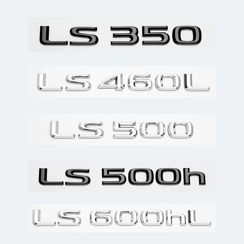 

3D Хром глянцевые черные буквы из АБС-пластика LS350 LS400 LS460 LS460L LS500 LS500h LS600hL гибридная Эмблема для автомобиля Lexus логотип багажника значок наклейка