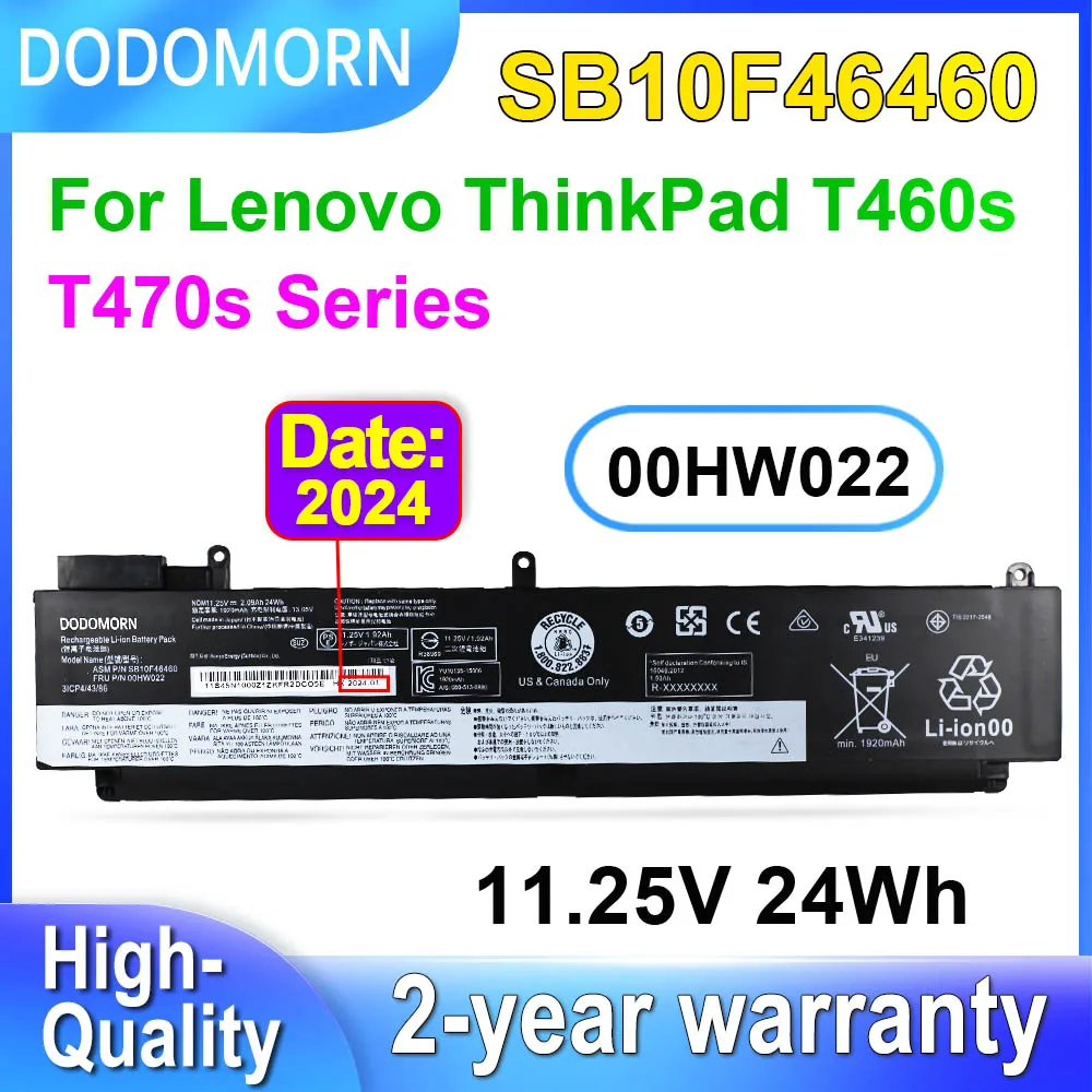 Dodomorn Per Lenovo Thinkpad T460S T470S Batteria Per Laptop 01 Av405 01 Av406 01 Av408 00 Hw022 00 Hw023 00 Hw024 00 Hw025 Sb10F46460 24Wh