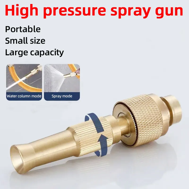 

Brass High Pressure Cleaning Nozzle Sprinkler Adjustable Gardening Irrigation Spray GunQuick Connector Car Wash Water Gun Nozzle
