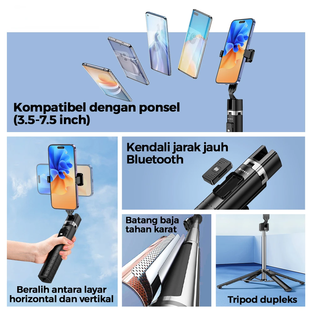 Selfie Stick Tripod 100CM LISCN Multifunction Mobile Phone Holder with Bluetooth Control Holder for Smartphones