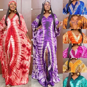 2024 African Dresses for Women Elegant Dashiki Abaya Maxi Dress Africa Clothes Ankara Dresses Spring Autumn Plus Size Dresses 1