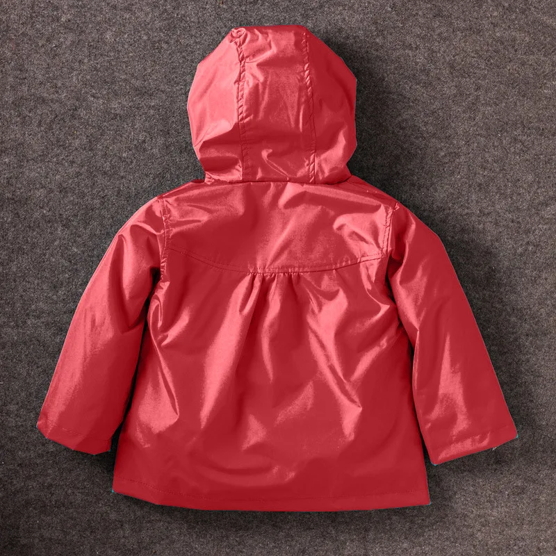 New Fashion Cute Kids Girls Cartoons Wind Rain Jacket Hooded Long Sleeve Windbreak Girl Waterproof Jacket Outwear Raincoat 2-6Y wool pea coat