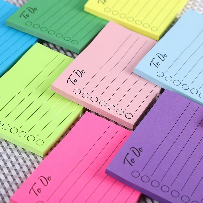

50sheets Fluorescent Memo Pads Kawaii Tearable To Do List Sticky Notes Message Writing Pads Daily Planner Korean Stationery