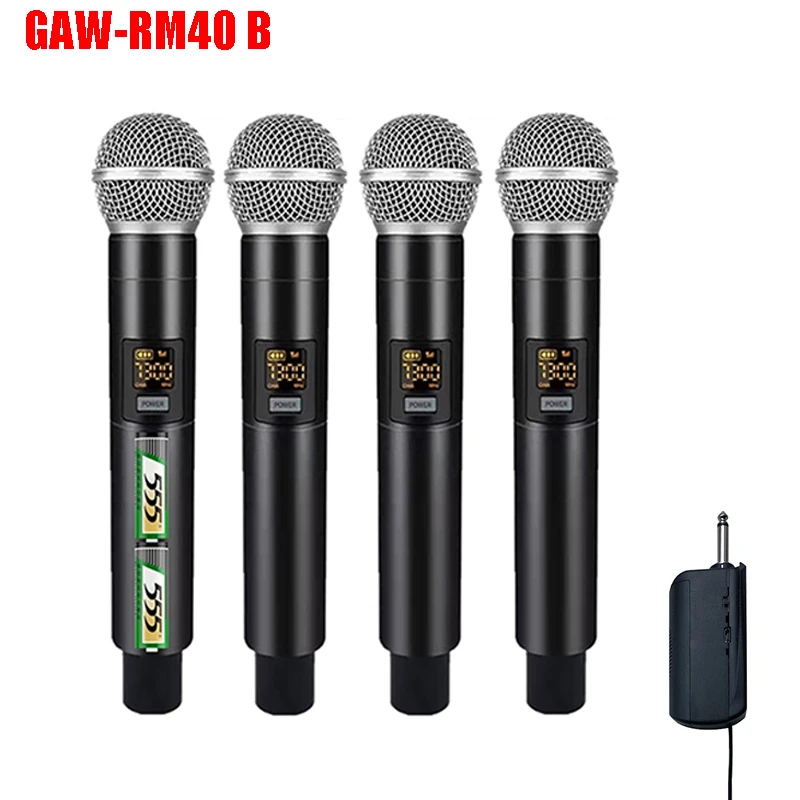 ProfessionalWirelessMicrophone4ChannelsHandheldDynamicKaraoke