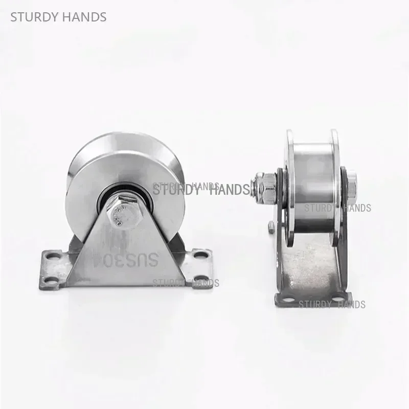 304 Stainless Steel Sliding Door Roller Wheel Pulley with Bearing U-V Shape Shower Door Pulley Furniture Hardware Fittings 1Pc shower door rollers,sliding door roller,sliding door pulley