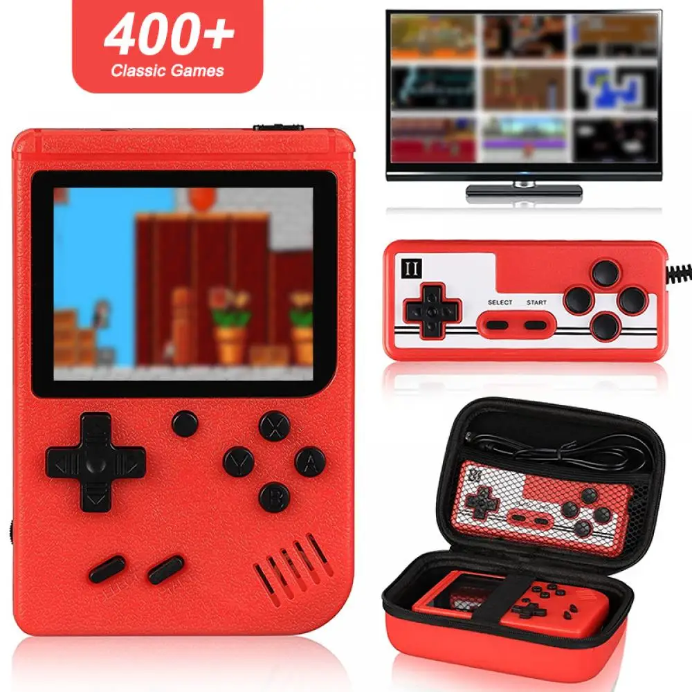 Retro Portable Mini Video Game Console Built-in 400 Games 3.0 Inch LCD Screen Kids Gift 8-Bit Handheld Game Player AV Output view 3