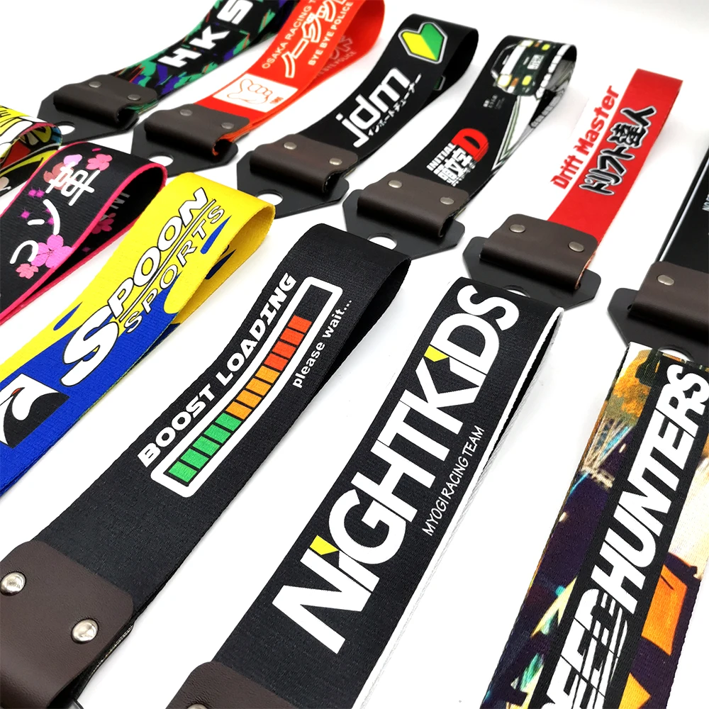 Nylon tow strap Car tow decoration Car decoration strap Car tow strap Car accessories strap Decorative Car Tow Strap Universal JDM RACING Auto Trailer Ropes Front and Rear Bumper Trailer Towing Strap