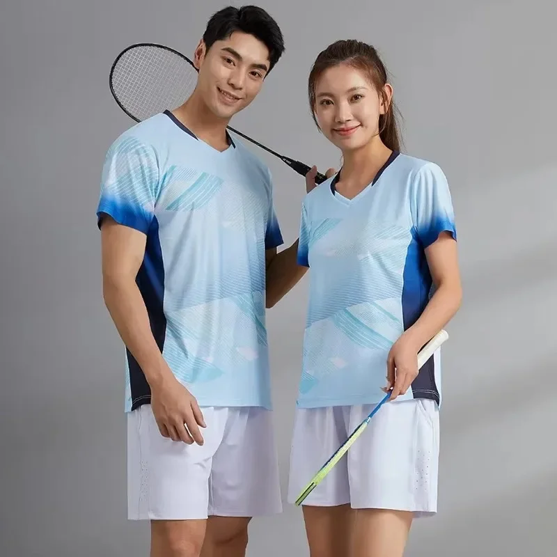 New Polyester Badminton t shirt Men/Women's ,Sports badminton clothes ,Table Tennis t shirt Qucik dry Exercise Polo Shirs