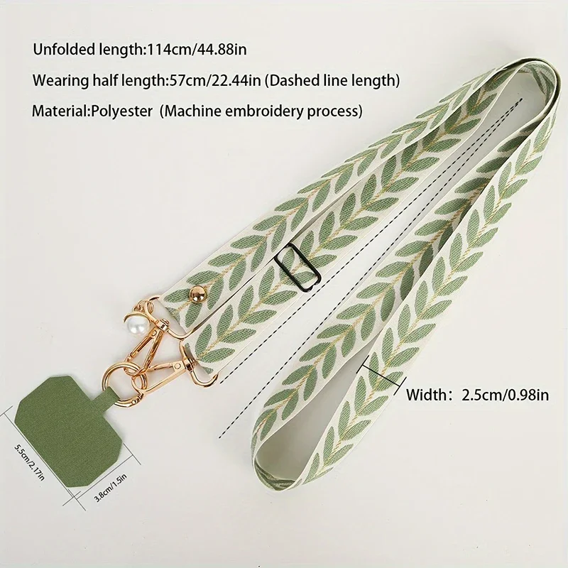 Elegant Pearl Crossbody Phone Lanyard with Card Holder and Anti-Lost Charm