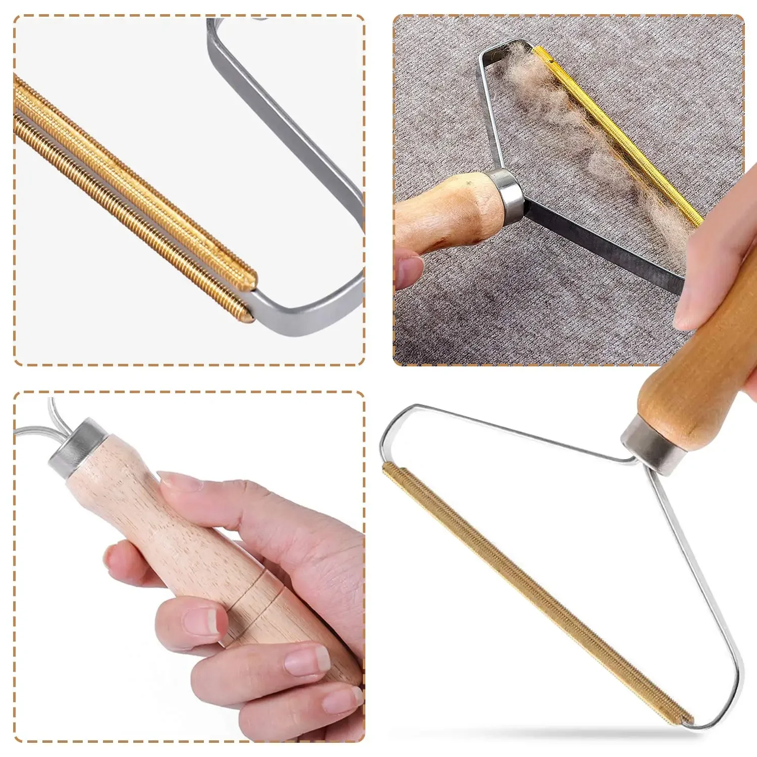 Portable Manual Hair Removal Agent Carpet Wool Coat Clothes Shaver Brush Tool Coat Double Sided Hair Removal Ball Knitting Tool 4