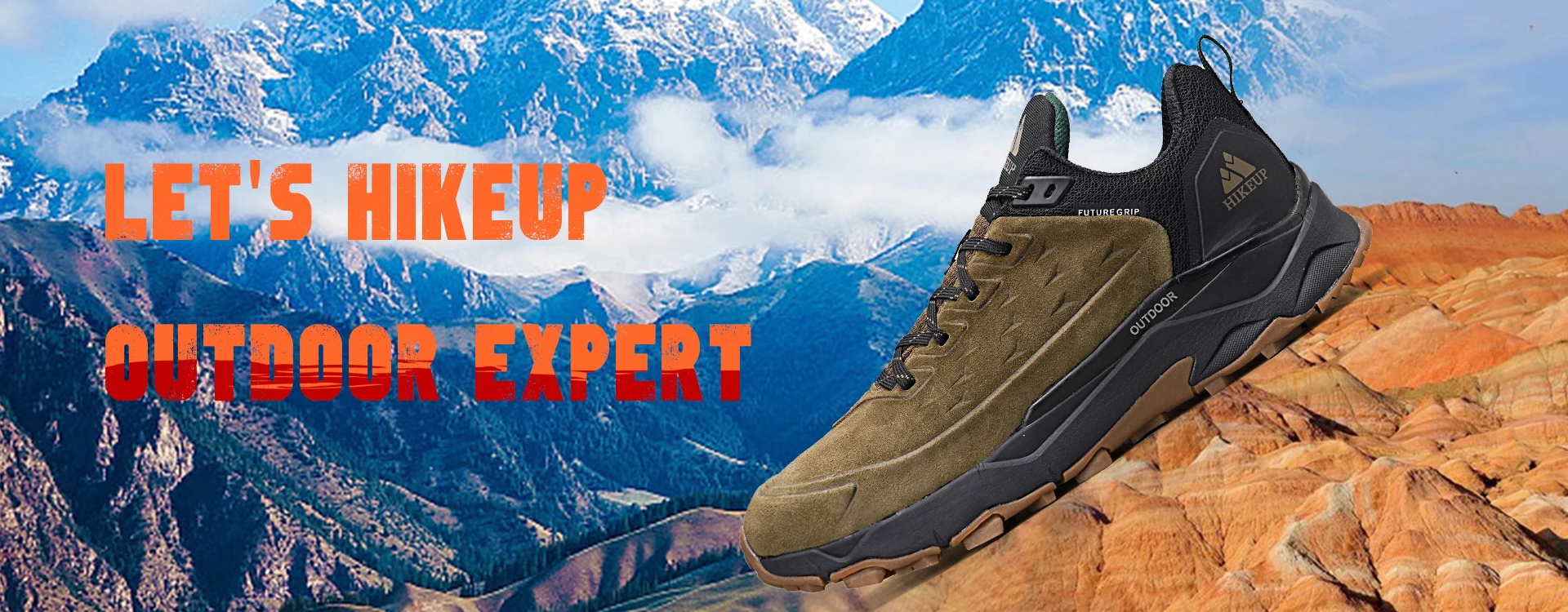HIKEUP Neueste Herren Wanderschuhe Verschleißfeste rutschfeste Outdoor-Sneaker Klettern Trekking Jagd Herren Sport Wildleder – Detail 2