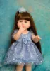 High Quality Reborn Baby Full Body Silicone With Long Hair 55 CM 22 Inch Lifelike Realistic Princess Toddler Bebe Birthday Gift 1