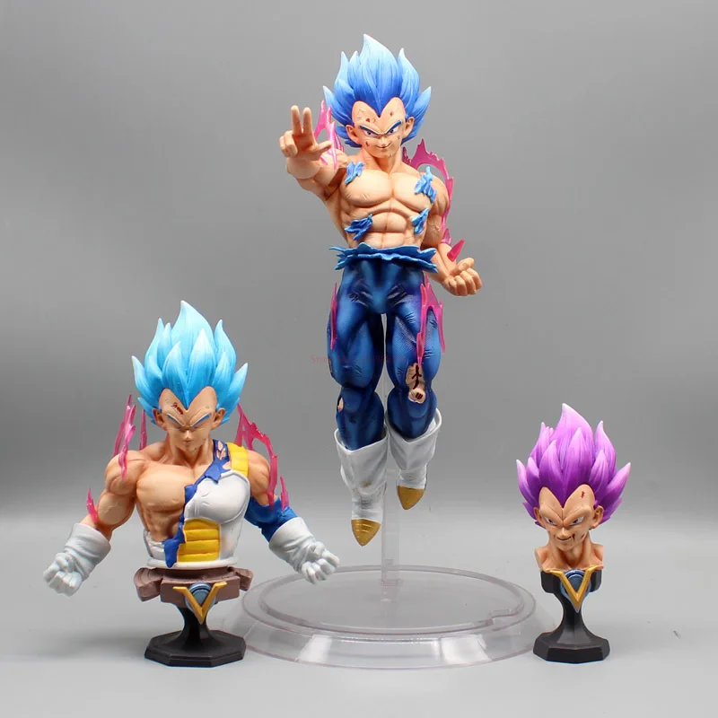 

Anime Dragon Ball Figures Ultra Instinct Son Goku Action Figure Vegeta Figurine 3 Heads Replaceable Pvc Statue Model Toys Gifts