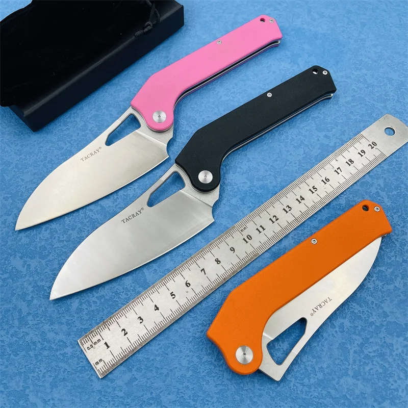 TACRAYFoldingKitchenChefKnifeG10HandleVG10BladeOutdoorCampingIndoorandOutdoor