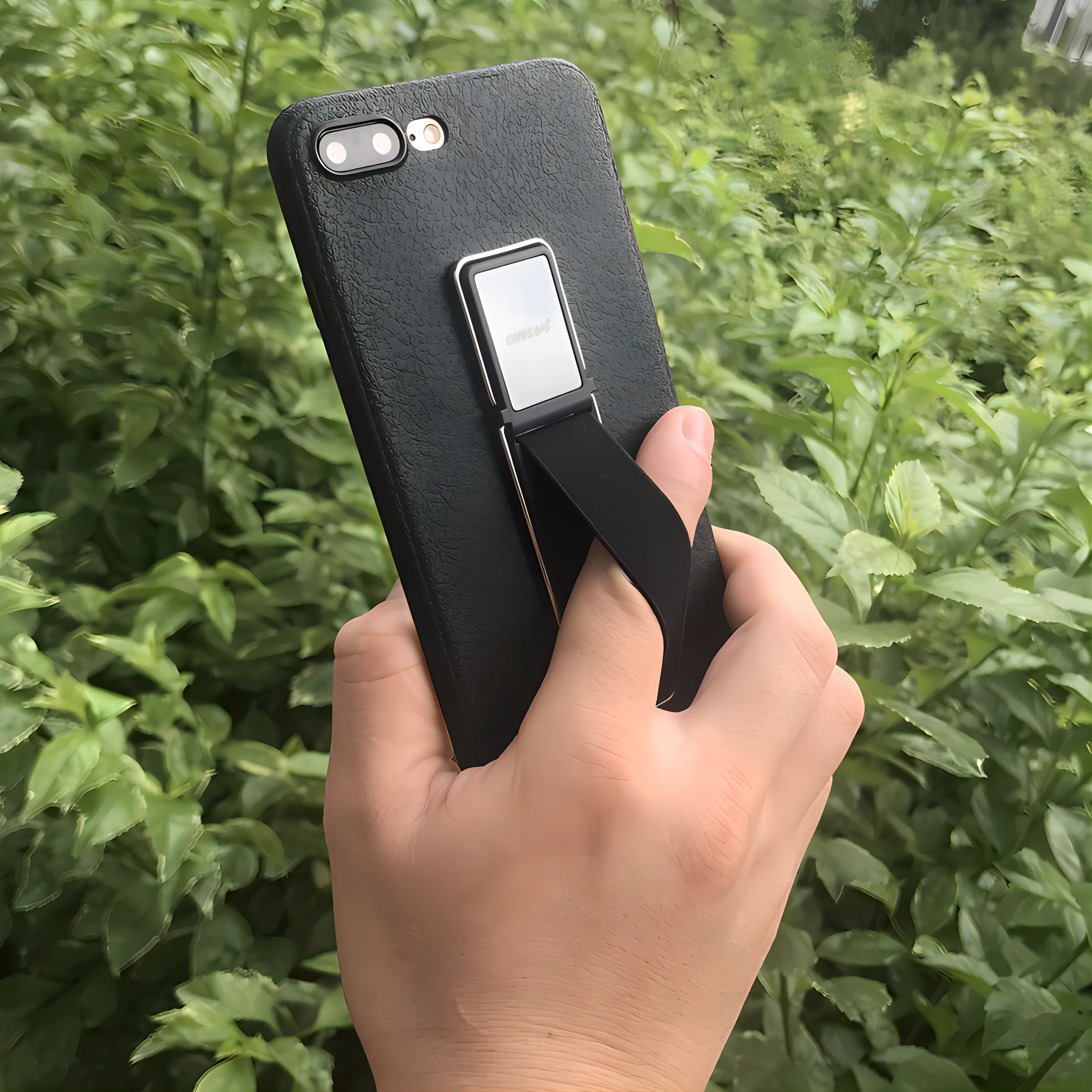 Rutschfeste Handschlaufe für Mobiltelefone, horizontaler vertikaler Ständer, geflochtenes Gummiband, elastische magnetische Desktop-Paste für Männer und Frauen – Detail 11