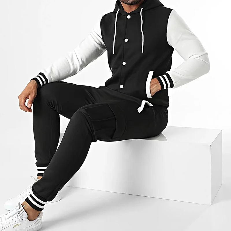 

2023 Autumn Two Piece Outfits Men Baseball Suit For Men Casual Set Fashion Male Gentlemen Clothing Sportswear