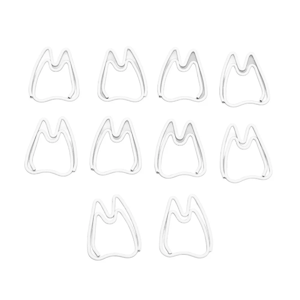 100Pcs 플라스틱 코팅 금속 종이 클립 흰색 치아 모양 미니 종이 클립 소형 휴대용 소형 종이 클립 사무실 사용