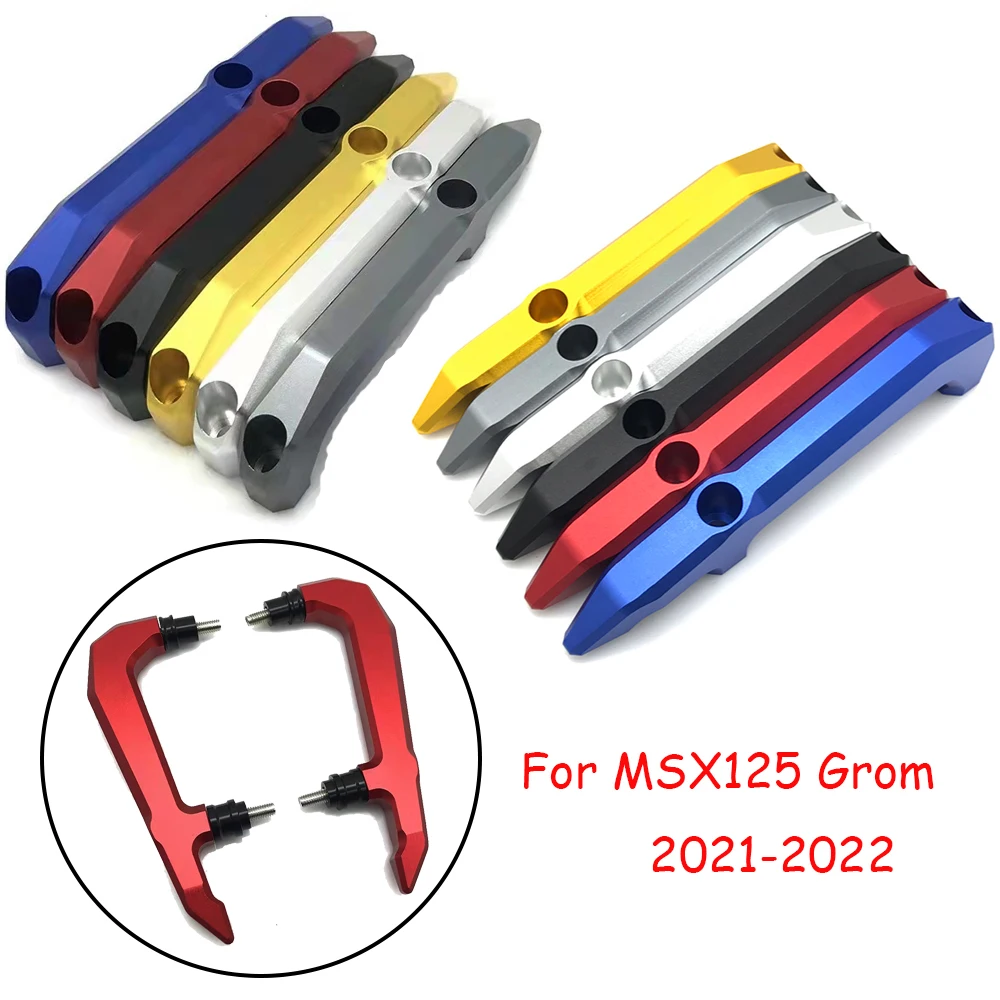 

Motorcycle CNC Rear Seat Passenger Armrest Handle Rail Grab Bar Rear Handrails Kit For Honda MSX125 MSX 125 Grom 2021-2022