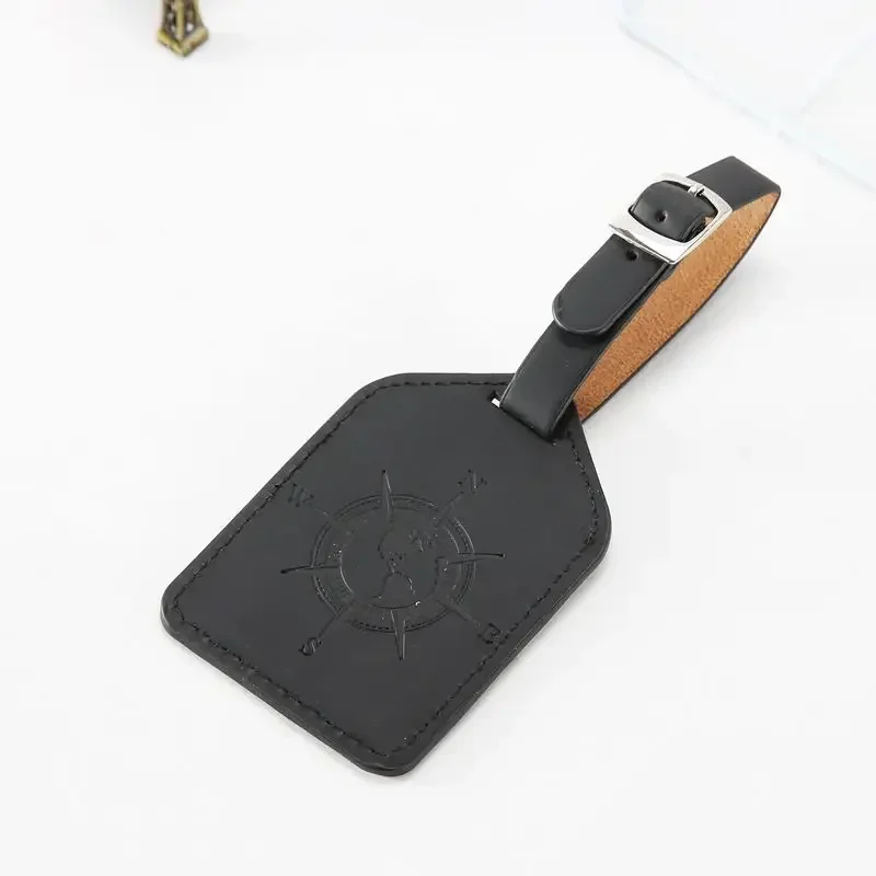 Pu Leather Luggage Tags Leather Fashion Suitcase Name ID Address Holder Baggage Label Tags Travel Accessories 1PC