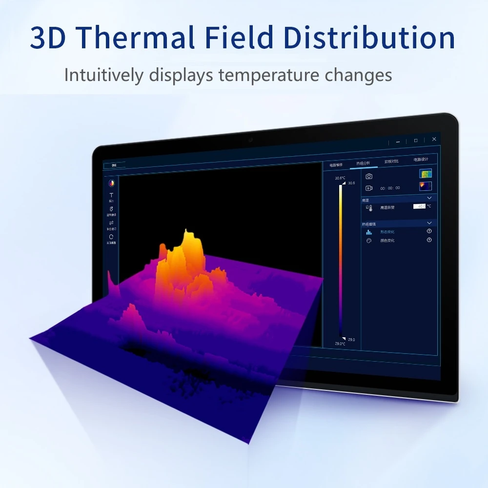 TOOLTOP Immagine 3D Termocamera a infrarossi 265*192 Sensore IR con obiettivo macro Telecamera termica PCB Osservazione del circuito del telefono cellulare - immagine 5