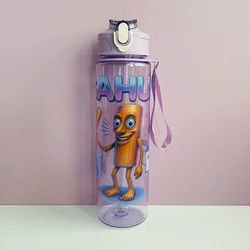 Tralalero Tralala Cute Anime Water Bottle - Sporty Hydration Mug for Halloween & Christmas Gifts (Purple 750ml)