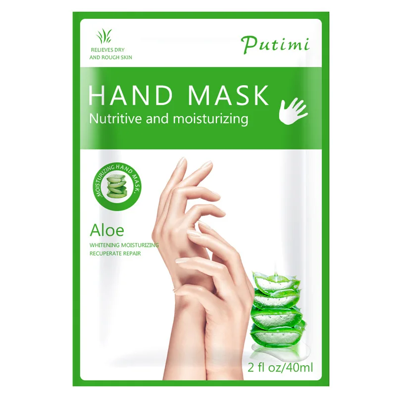 

1 Pairs Aloe Hand Mask Peel Moisturize Spa Gloves Whitening Exfoliating Hand Scrub Remove Dead Skin Tender