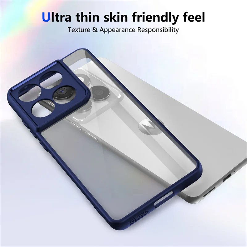Shockproof Clear Silicone Back Cover with Camera Protection