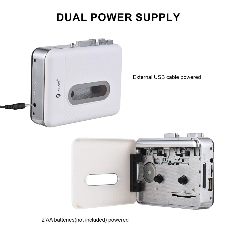 TONIVENT U Disk Tape Player to MP3 Player Cassette Plug and Play Portable Recording Vintage Walkman Audio Equipment