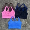 Solid Color Soft Tight Gym Yoga Underwear high strength shockproof Women Cross Back Fitness Bra Sport Top Comprehensive Butter 3